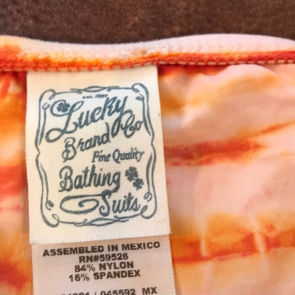 Tie-dye bikini bottom done in orange/yellow /white - Picture 5 of 5